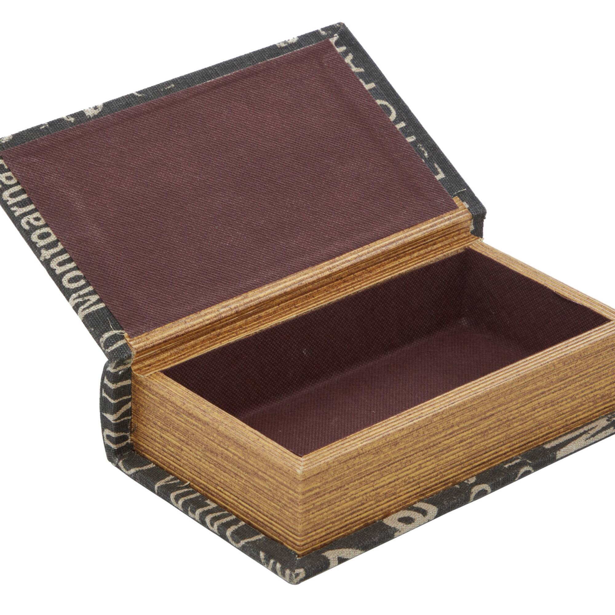 Black French Themed Typography Wood Traditional Box Set